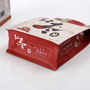 PE custom self-styled color printing resealable plastic food packaging bag 200g