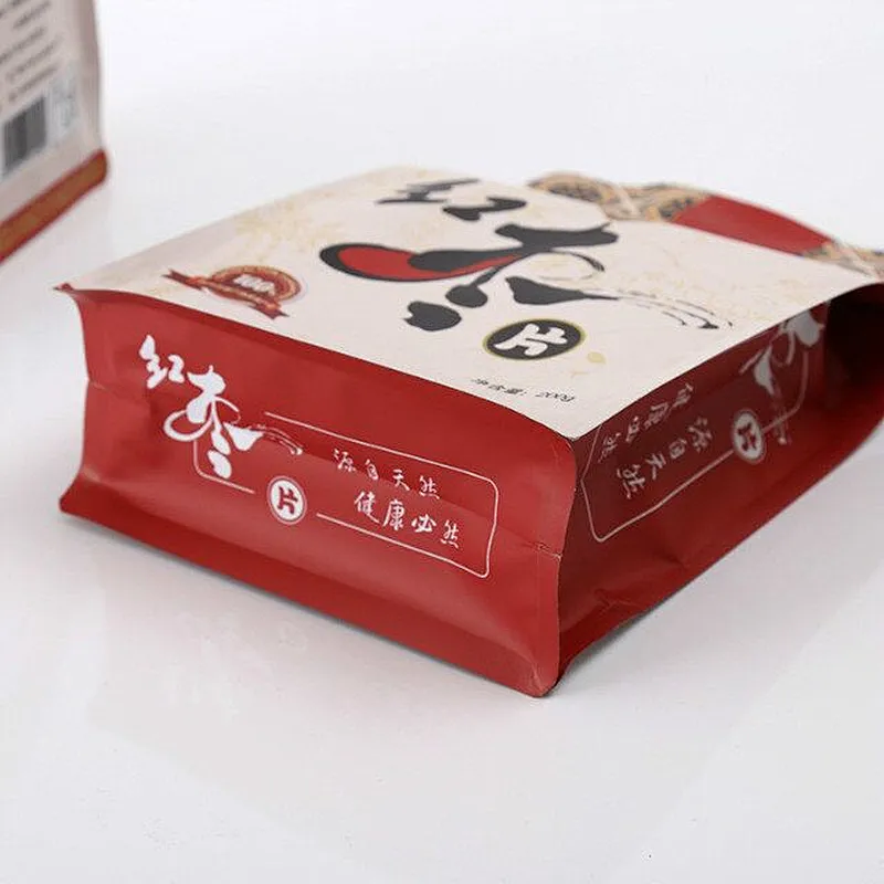 PE custom self-styled color printing resealable plastic food packaging bag 200g