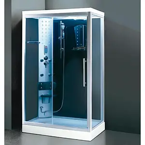 Chinese supplier indoor steam room rectangle shower room with acrylic tray