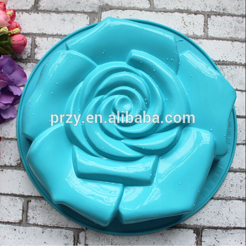 PRZY PR325 high quality silicone rose cake pan for baking