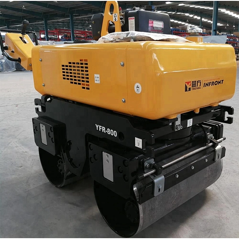 Manual Double Drum Compactor Self-propelled Vibratory Road Roller YFR-800