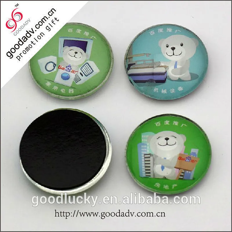 Manufacturers decoration custom transparent glass magnet sticker magnetic