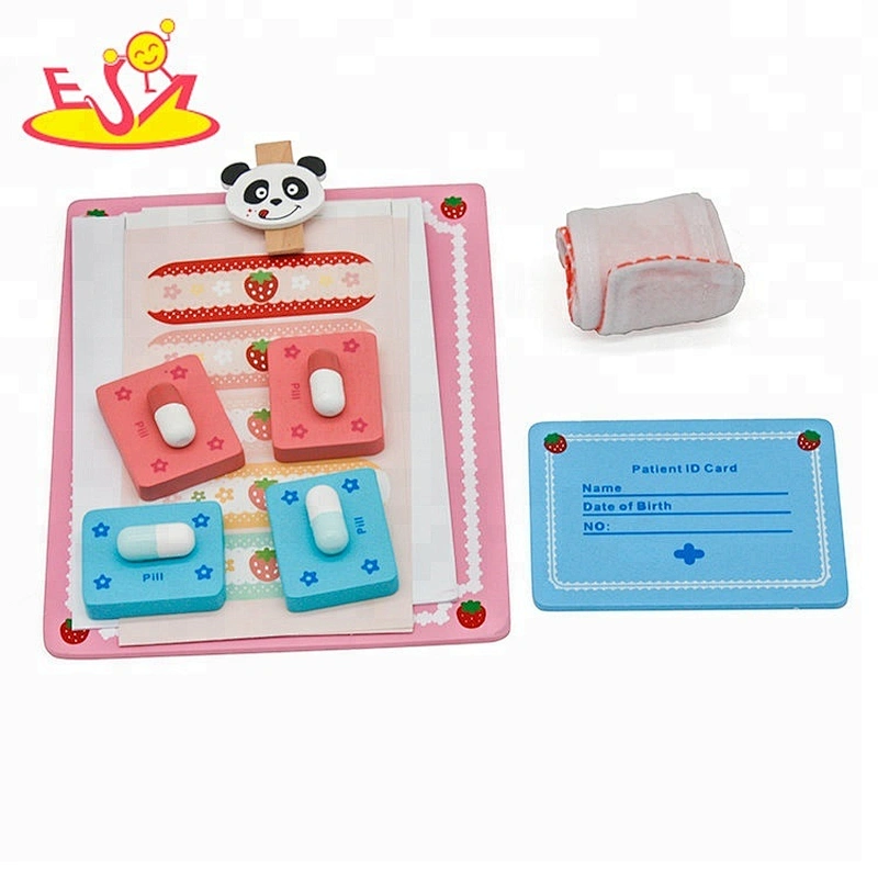 wholesale funny role play wooden toy medical kit for kids W10D117