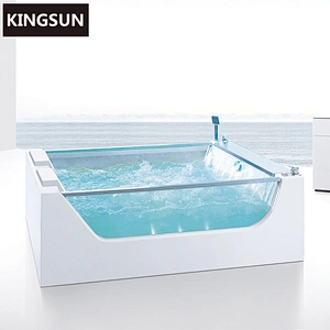 K-8956 Tokyo Hot Adult Sexy Massage Glass 2 Person Bathtub Lazy Spa Hot Tub