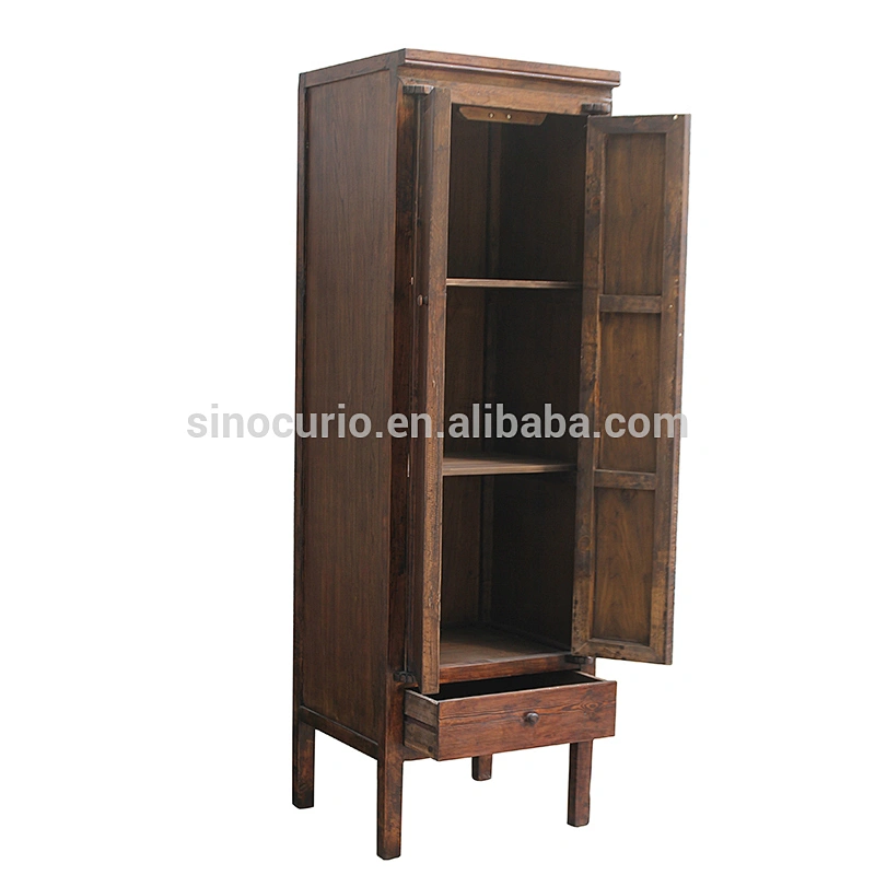 Antique living room furniture solid wood brown color wardrobe closet