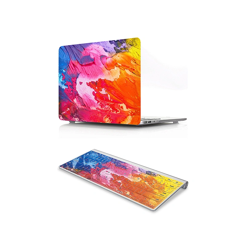 2 in 1 OEM Product Silicone Keyboard Cover and PC Shell Laptop Hard Case Cover for Mac for Macbook Pro 13/15