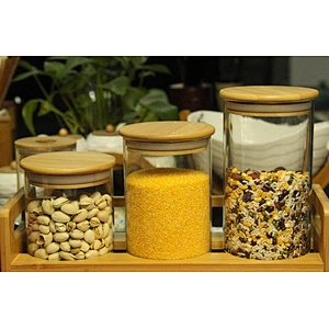 High Borosilicate Storage Glass Bottle Kitchen Airtight Glass Canister Promotional Transparent Food Glass Jar