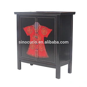 Chinese Distressed Painted Bedroom Antique Cabinet Armorie Wardrobe