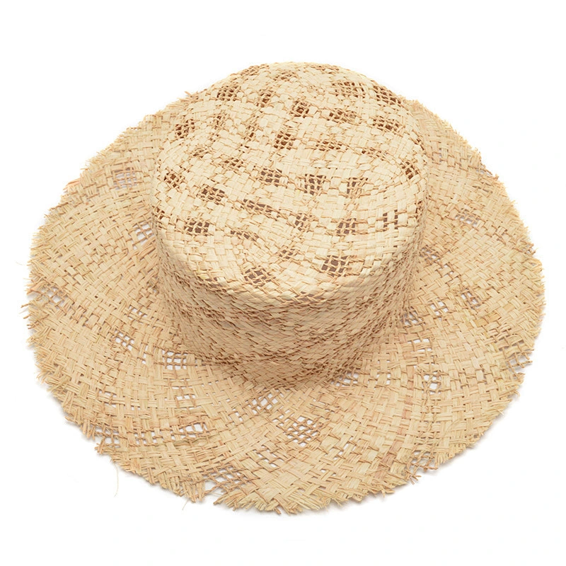 Best selling Best selling Hand-made summer beach decorative wide brim straw panama hat