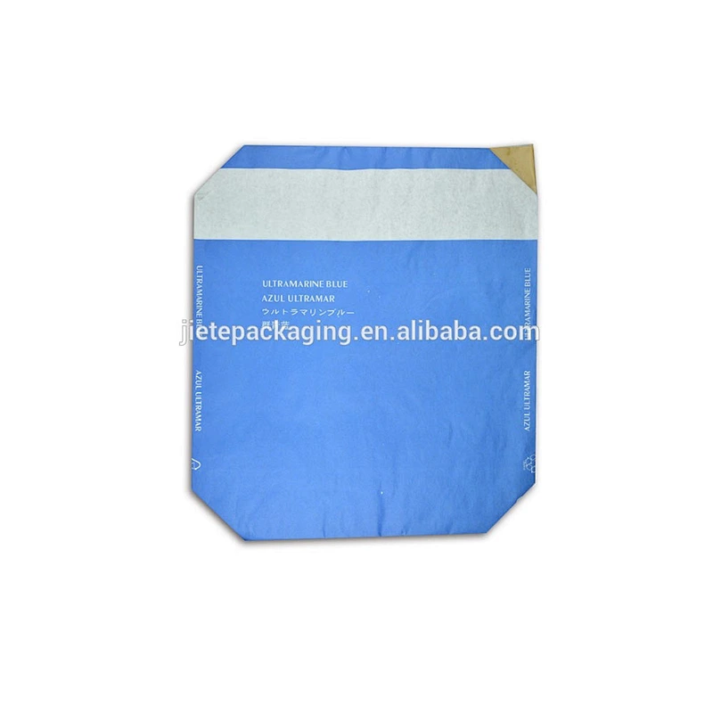 square bottom kraft paper valve bag for packing flour, potato starch 25kg