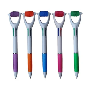 Four color ballpoint pen with roller massage function