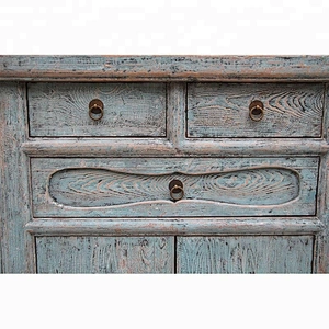 chinese antique reproduction distressed oriental buffet living room furniture