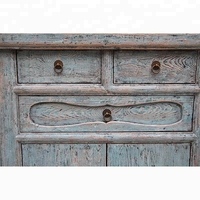 chinese antique reproduction distressed oriental buffet living room furniture