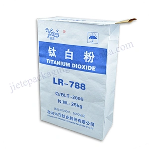 25kg moisture proof multilayer kraft paper titanium white powder bag
