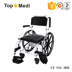 Bathroom Safety Equipment Rehabilitation Shower commode chair with shower chair for disabled elderly