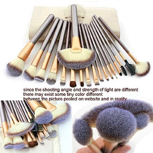 Customized Logo 18pcs Makeup Brush Set With Cosmetics Makeup Bag