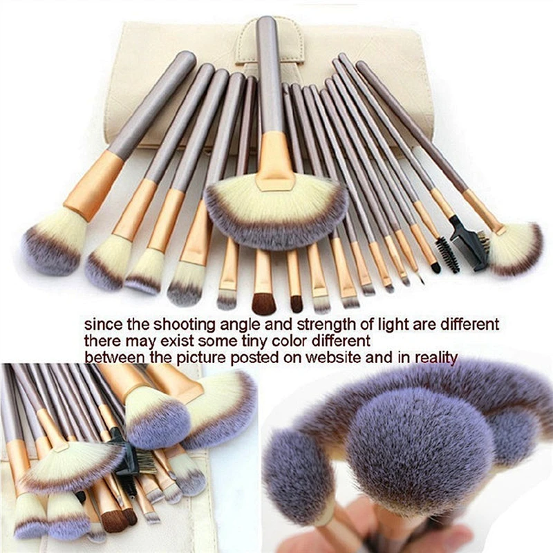 Customized Logo 18pcs Makeup Brush Set With Cosmetics Makeup Bag