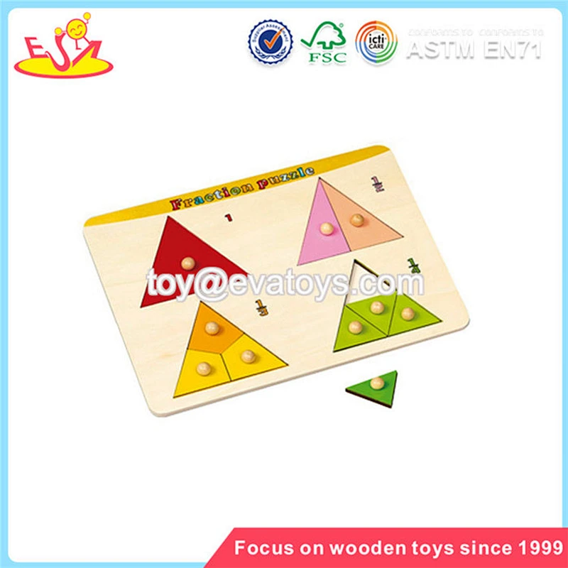 Wholesale new design creative kids wooden magnet jigsaw toy for teaching aid baby W14A091