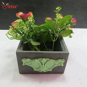HP0009 Fondant decorative Cement flower pot Mould silicone Concrete planter Molds