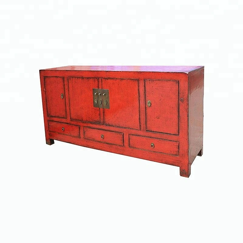chinese antique oriental storage old lacquered living room furniture