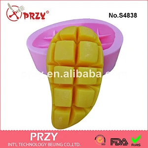 S4838 silicone cake mold 3d mango fruit shape soap cake decorating mold