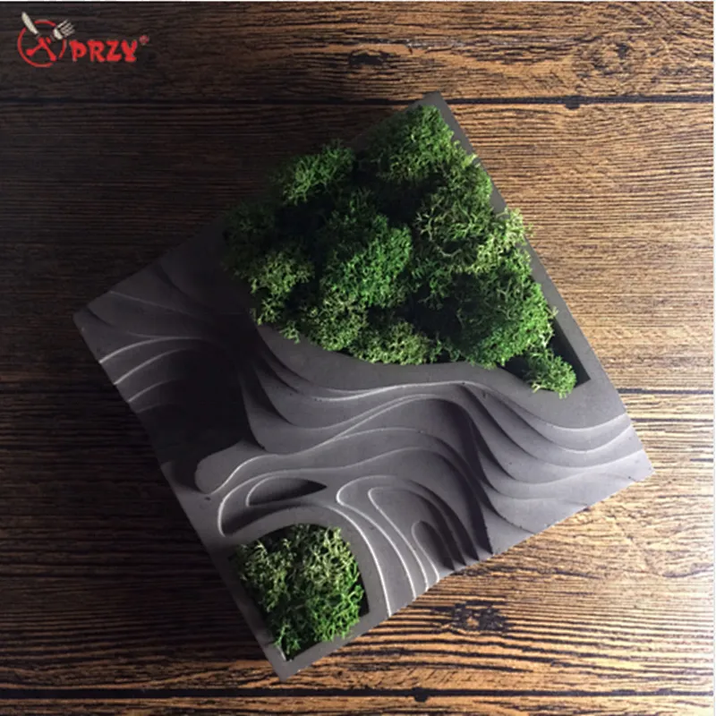 Original Cement terrace flower pot mold Aroma desk decoration mould Home Concrete planter molds