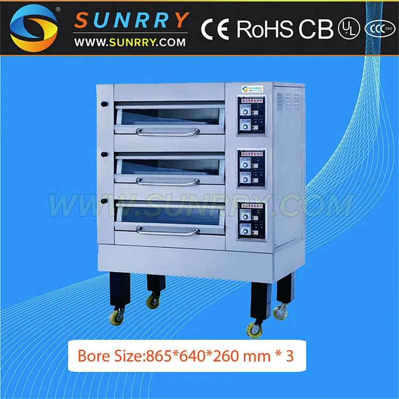 2018 New high efficiency stainless steel 3 deck bakery french bread oven could make of 110v electric stove oven for sale