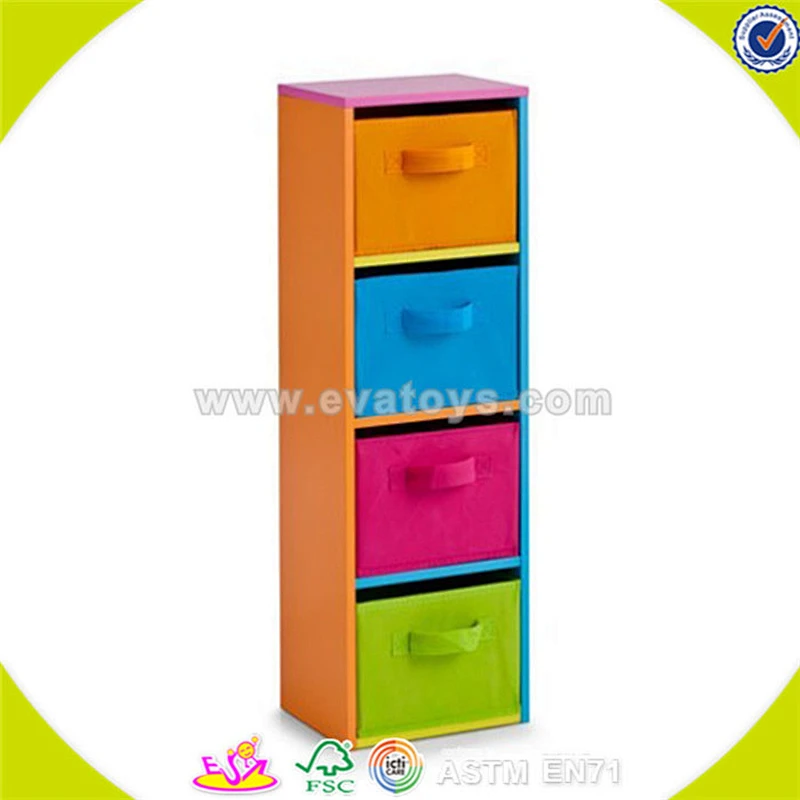 Wholesale hot sale wooden toy organizer for kids with 12 bins popular kids wooden storage box W08C034