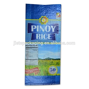 long grain rice plastic pp woven bag 25kg made in China