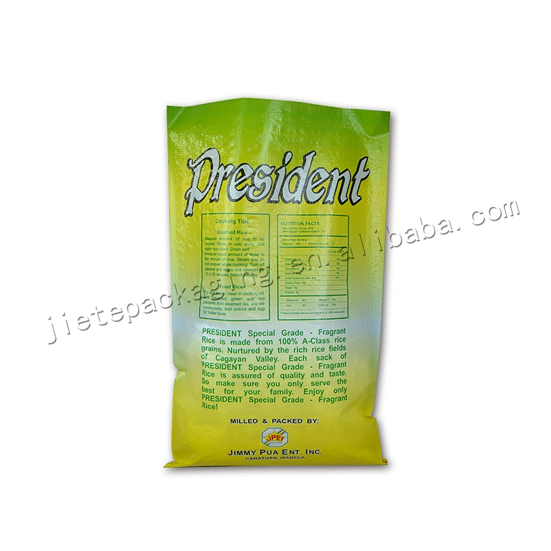 Made in china printed plastic rice packaging bag for packing paddy flour corn sugar
