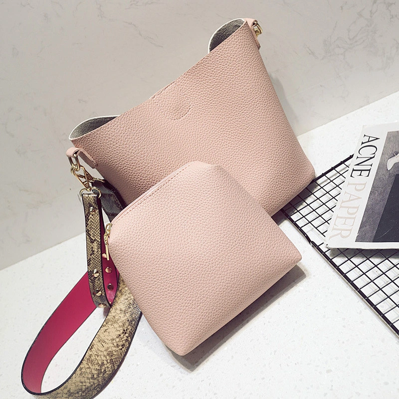2019 Trend Long Belt Women PU Leather Messenger Bag And Handbag For Girls