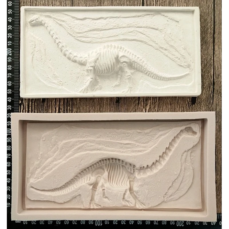 fondant dinosaur fossil shape silicone mold for cake decoration
