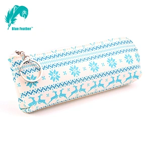 Women's Snow Pu Leather Pencil Bag