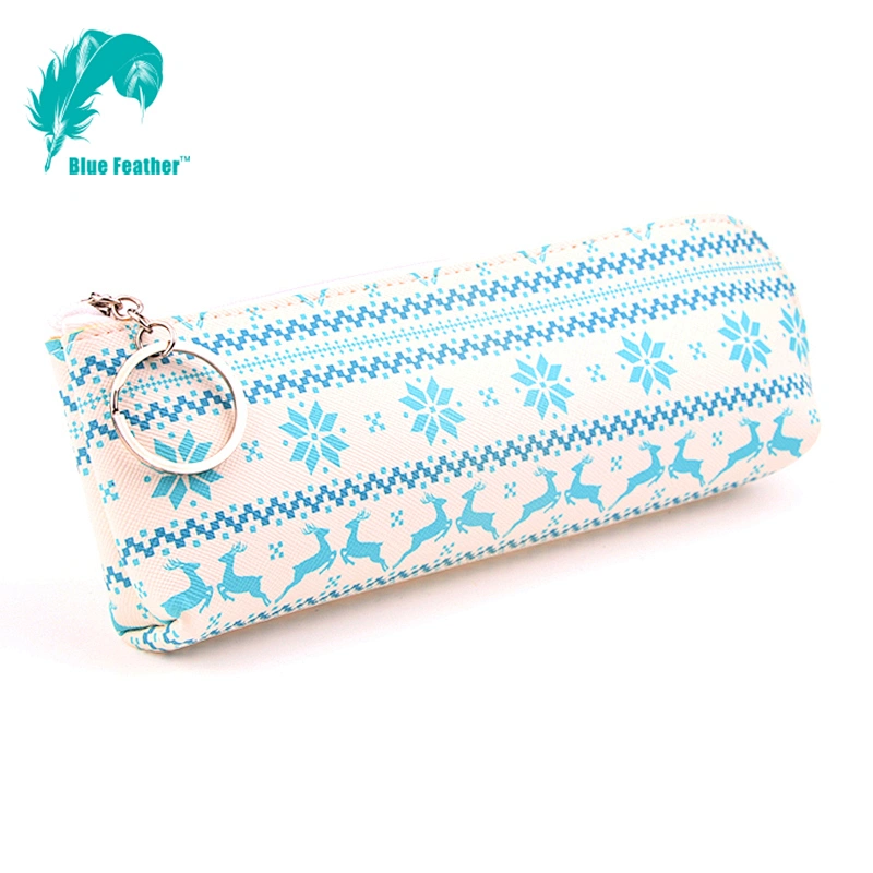 Women's Snow Pu Leather Pencil Bag
