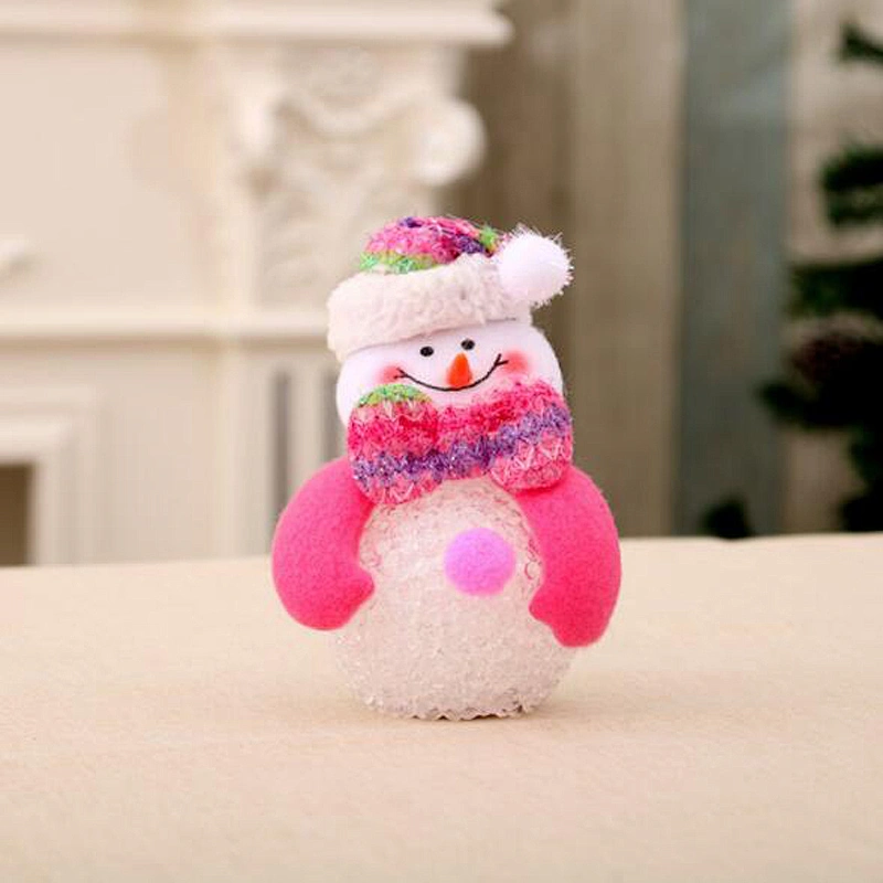 Free Sample Unique Christmas Decoration Gift Snowman Luminous EVA Small Night Light Christmas Tree Crafts Pendant