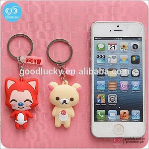 Fashion shaped custom key holder plastic keychain