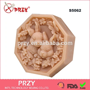 S5062 rabbit silicone mold for soap animal soap mold handmade silicone molds for wholesale