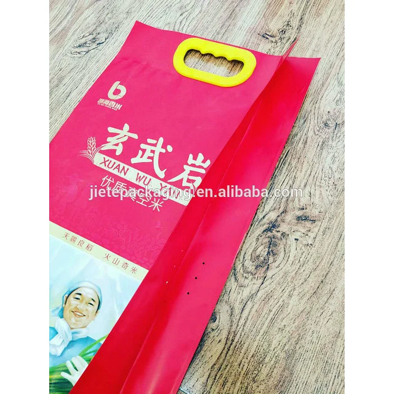 Custom made laminated plastic pp woven rice bag 25kg 50kg diamond basmati rice bag
