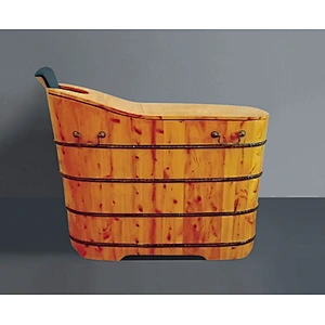 Chinese supplier freestanding small wooden bathtub wooden hot tub