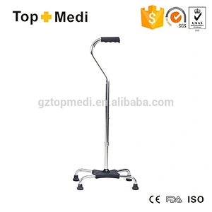 Safety humanics arc design large base blind walker walking cane portable quad cane for elderly