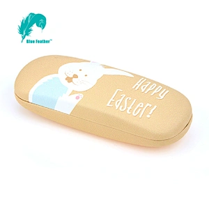 Cute Bunny Themed Hard Shell Eyeglass Case for Children