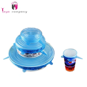 Custom 6pcs /8pcs/ 12 pcsBPA Free Flexible Silicone Stretch Lids Seal