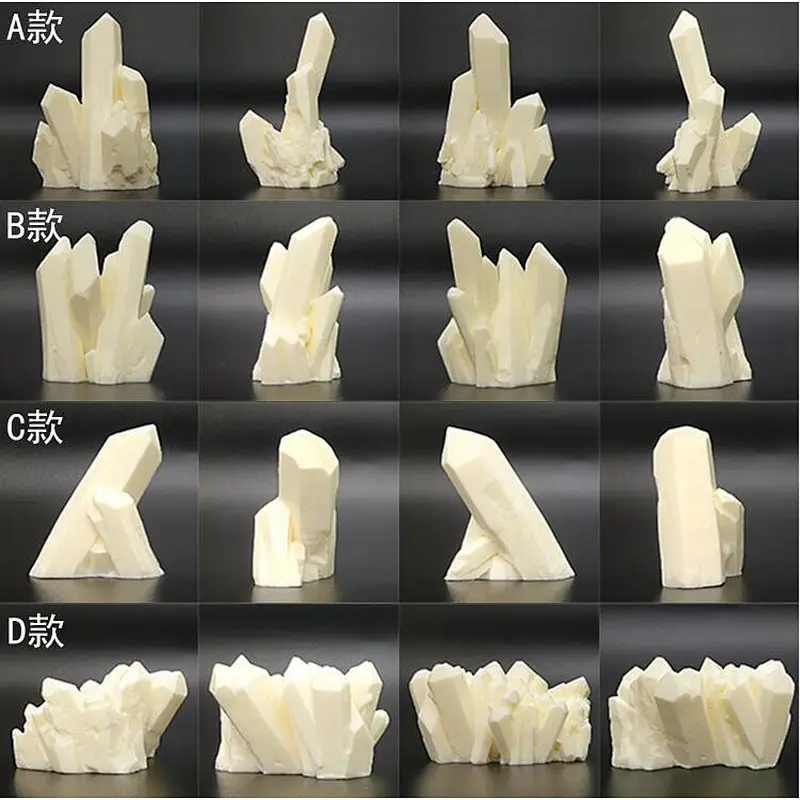 Silica gel 3D crystal icicle cake chocolate silicone candy 4 shape aroma stone pillar soap silicone moulds
