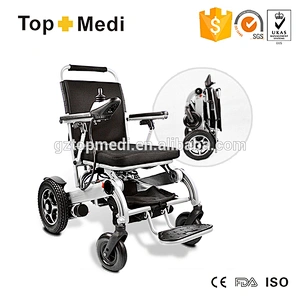 Medical equipment Folding Lightweight Power wheelchair electric with electromagnetic brake 24V