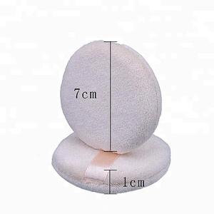 Customized Logo Makeup Blush Powder Puff With Silk Ribbon