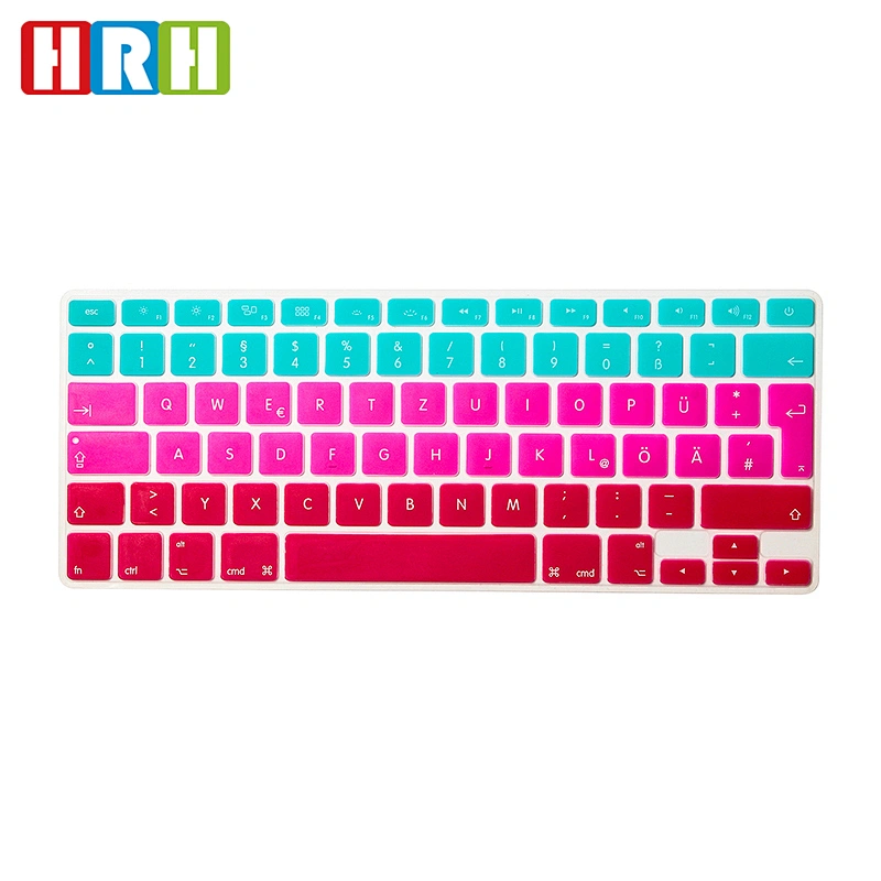 Stylish Design Custom Silicone Keyboard German Covers laptop skin for Macbook Air A1466 European Version