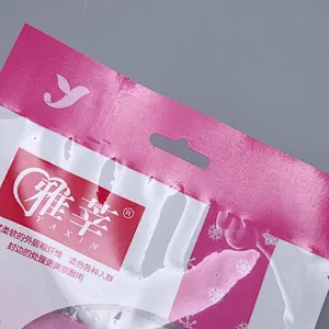 Pink and transparent PE bags are used to wrap the washcloth wholesale