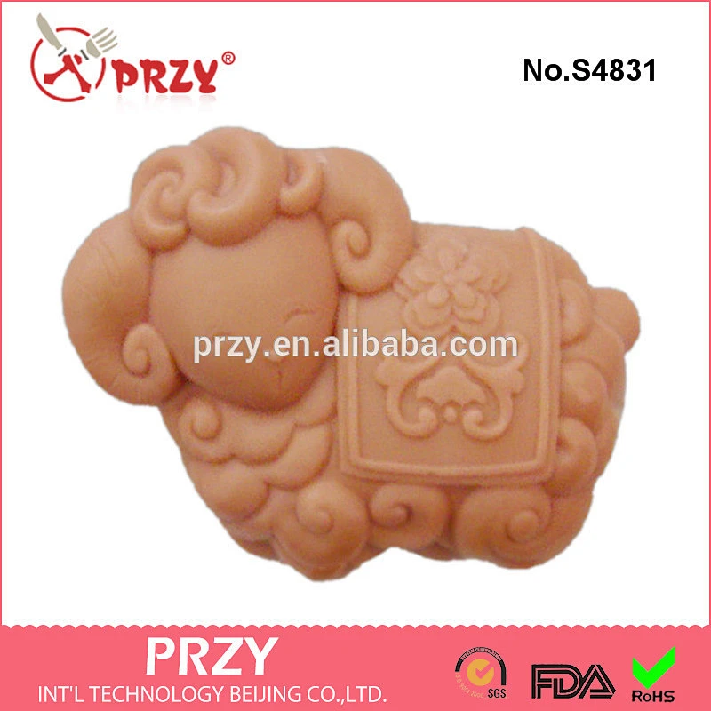 S4831 Zodiac sheep handmade soap mold slicone mold for soap silicone animal soap mold