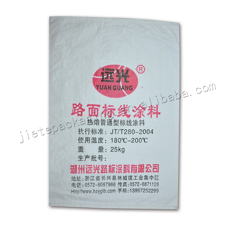25kg white plain empty plastic pp woven cement bag for dope off