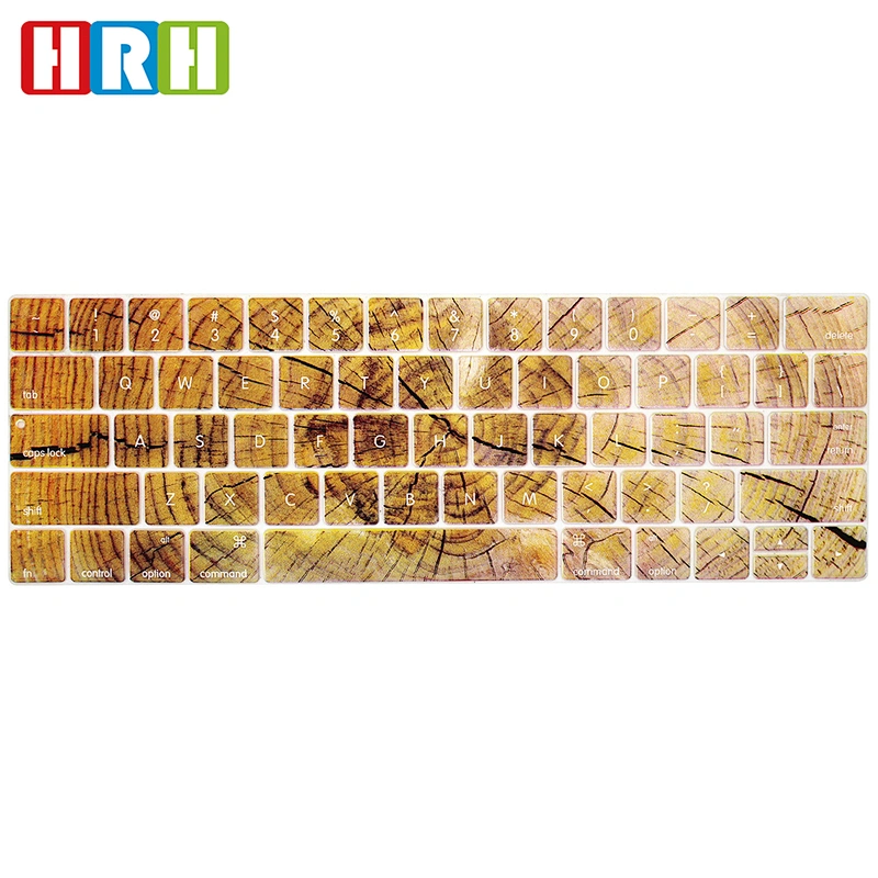Custom Silicone English Keyboard Cover laptop skin apply for macbook wood skin Pro with Touch Bar A1706 A1707 keyboard protector